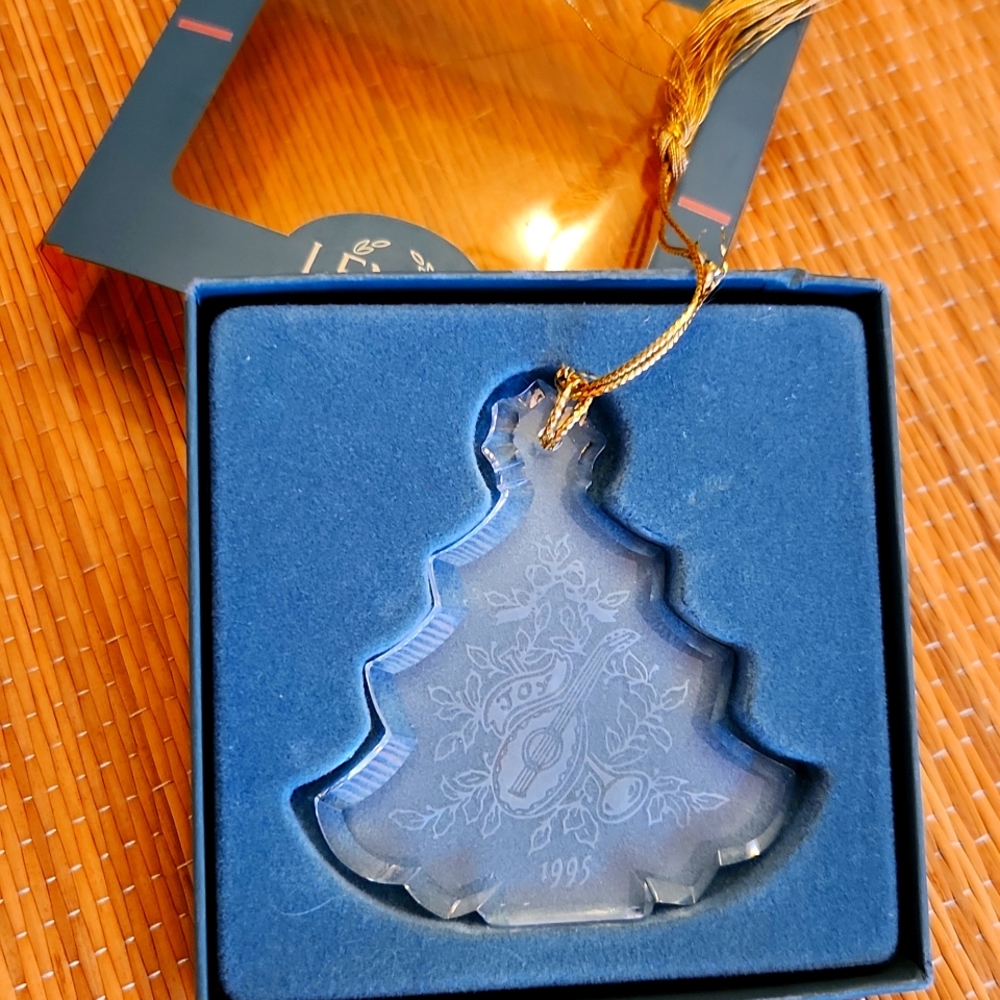 Vintage Lenox 1995 Annual Christmas Crystal Tree Ornament